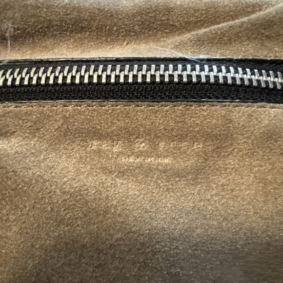 Rag & Bone Small Field Messenger Bag Purse Grey  Brown Leather Grunge Y2K
